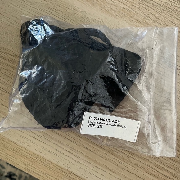 Leopard Mesh Strappy Bralette M - Picture 3 of 4